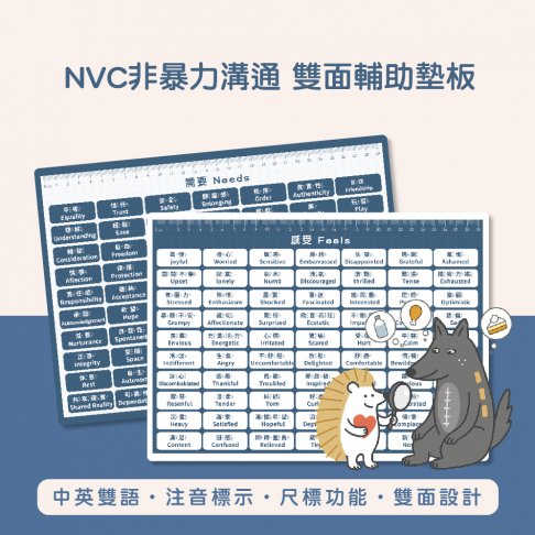 NVC非暴力溝通 雙面輔助墊板使用說明線上課程